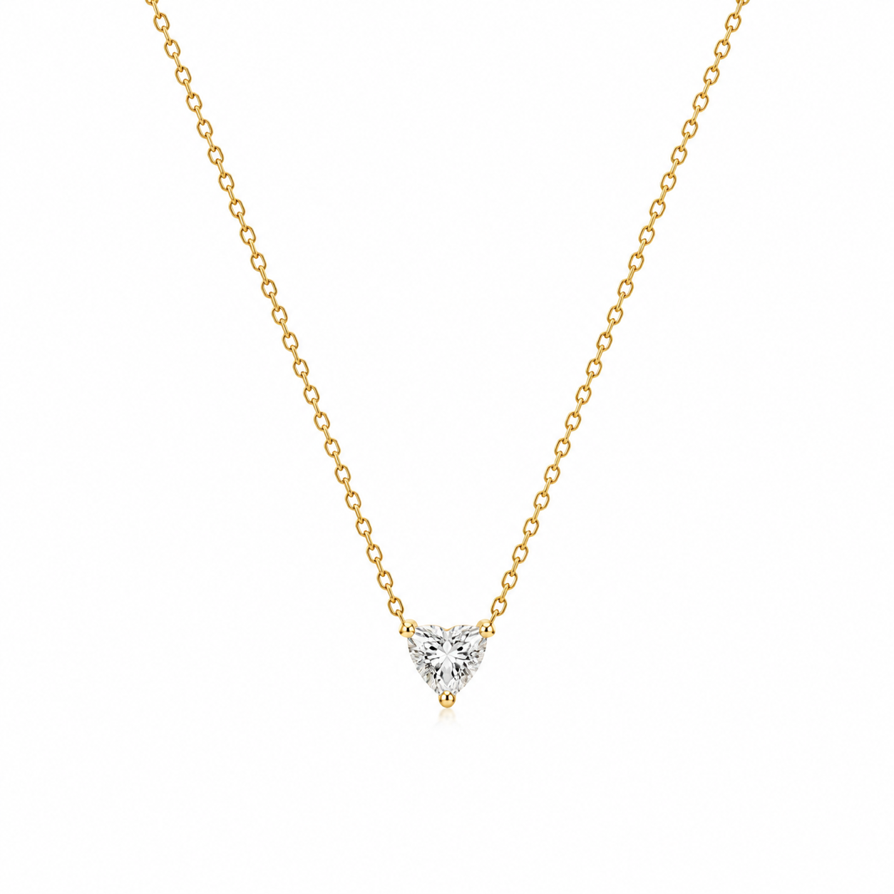 Demi Fine Heart Cut Solitaire Necklace