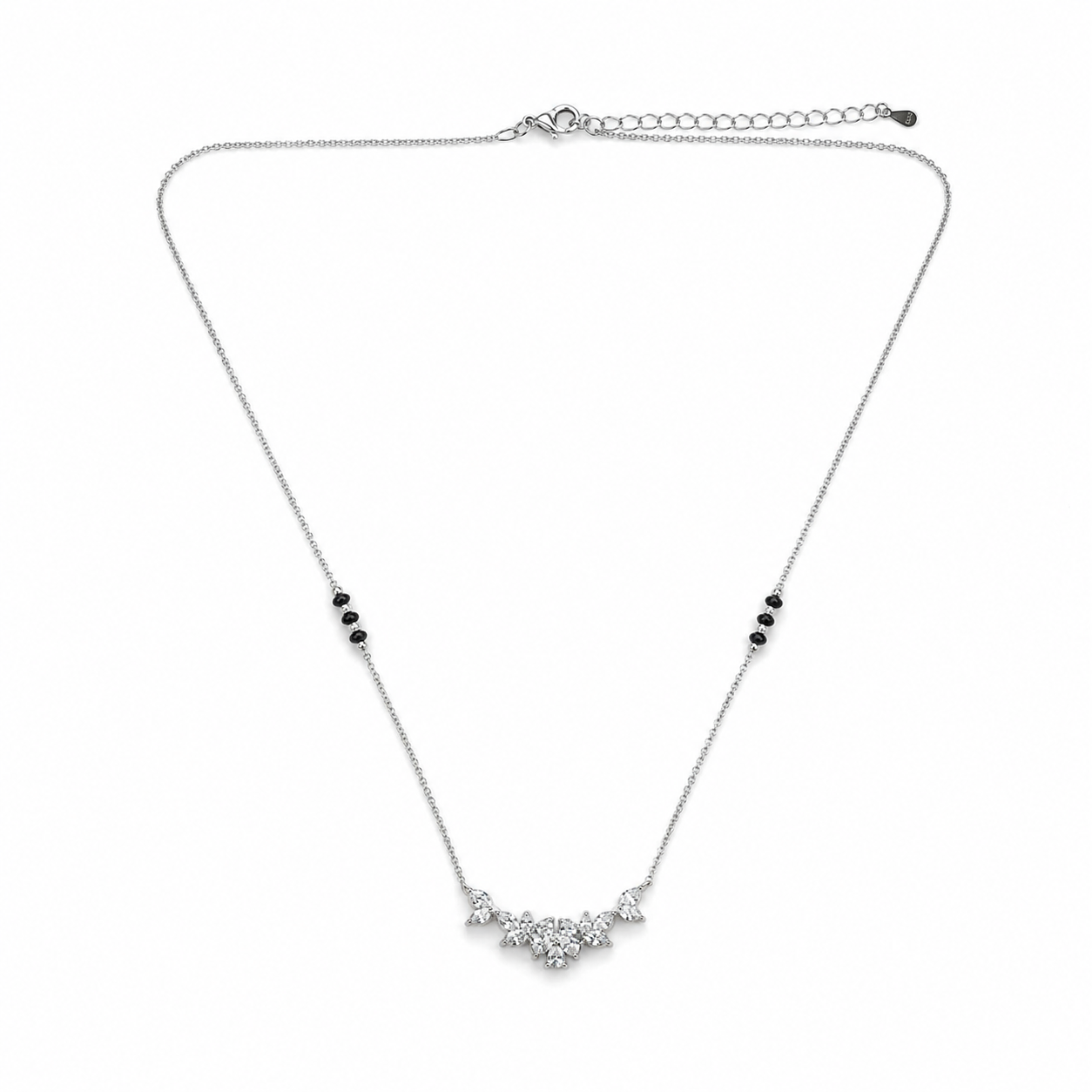 Silver Floral Bloom Mangalsutra