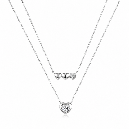 Double Layer Heart Necklace
