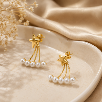 forME by MINOUS Celestial Star Pearl Drop Earrings