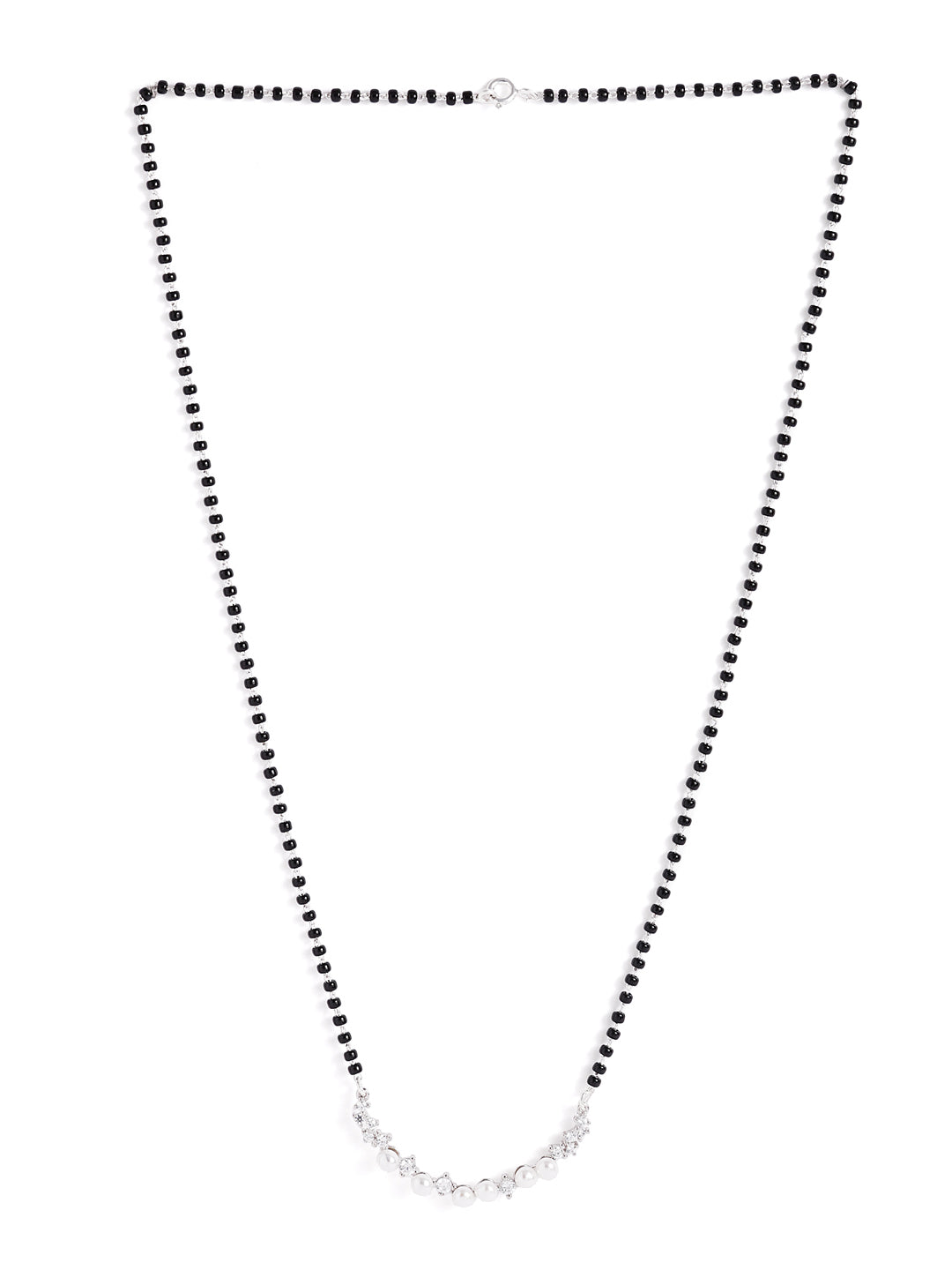 925 sterling silver mangalsutra with black beaded chain