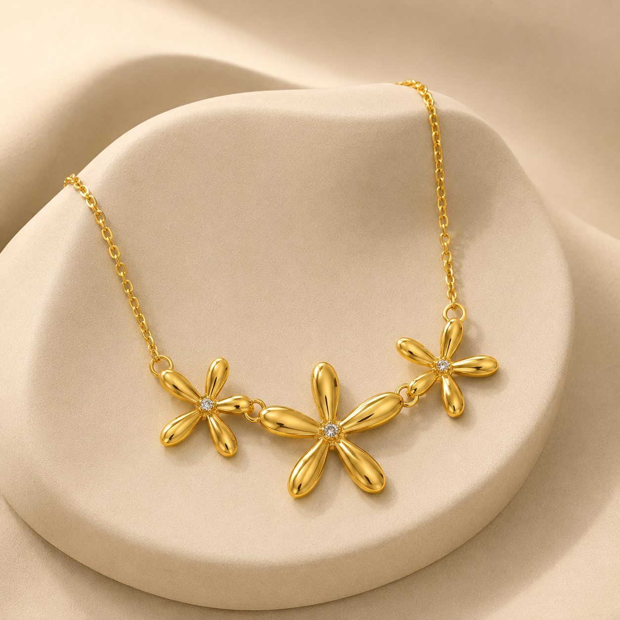 Demi Fine Fleur Trio Floral Necklace