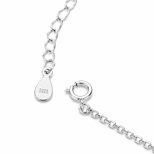 Silver Three-Stone Necklace