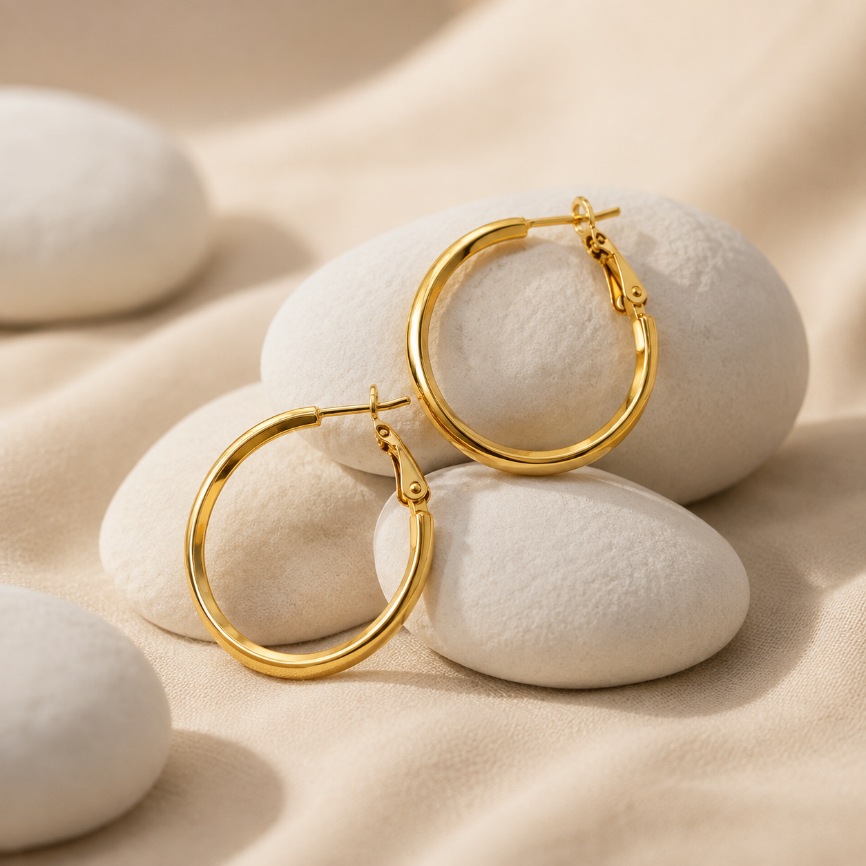 forME by MINOUS Classic Polished Gold Hoop Earrings