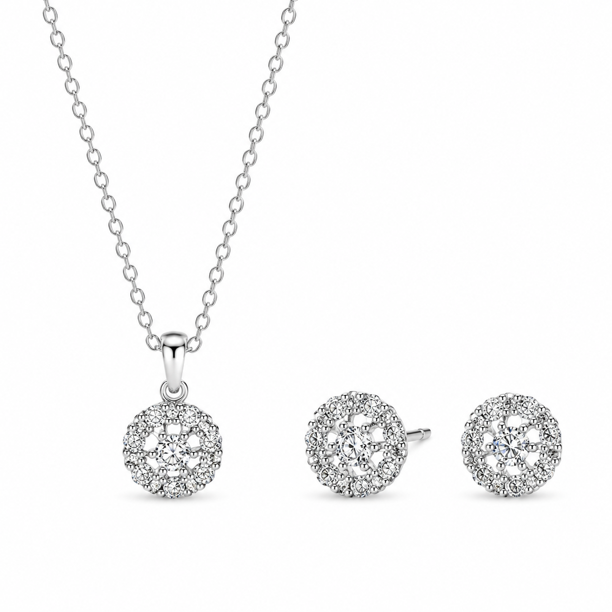 925 Silver Everyday Sparkle Pendant Set