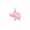 Silver Pink Elephant Pendant