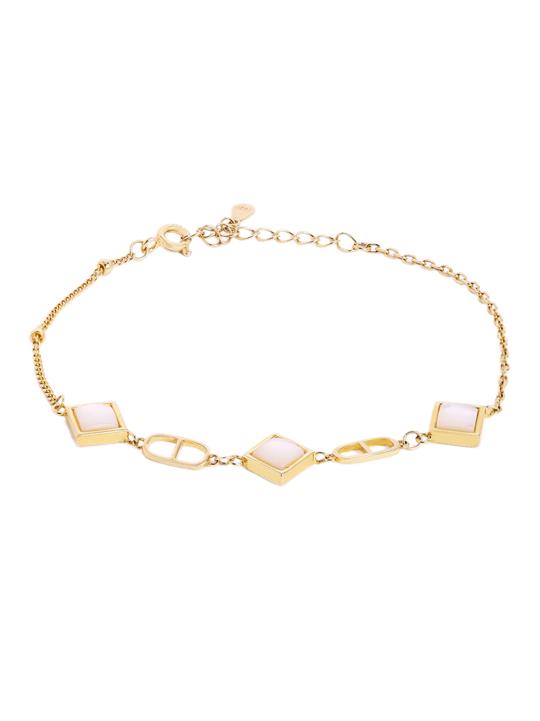 925 sterling silver gold finish bracelet 
