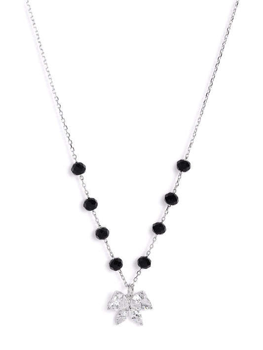925 sterling silver mangalsutra with black beaded chain
