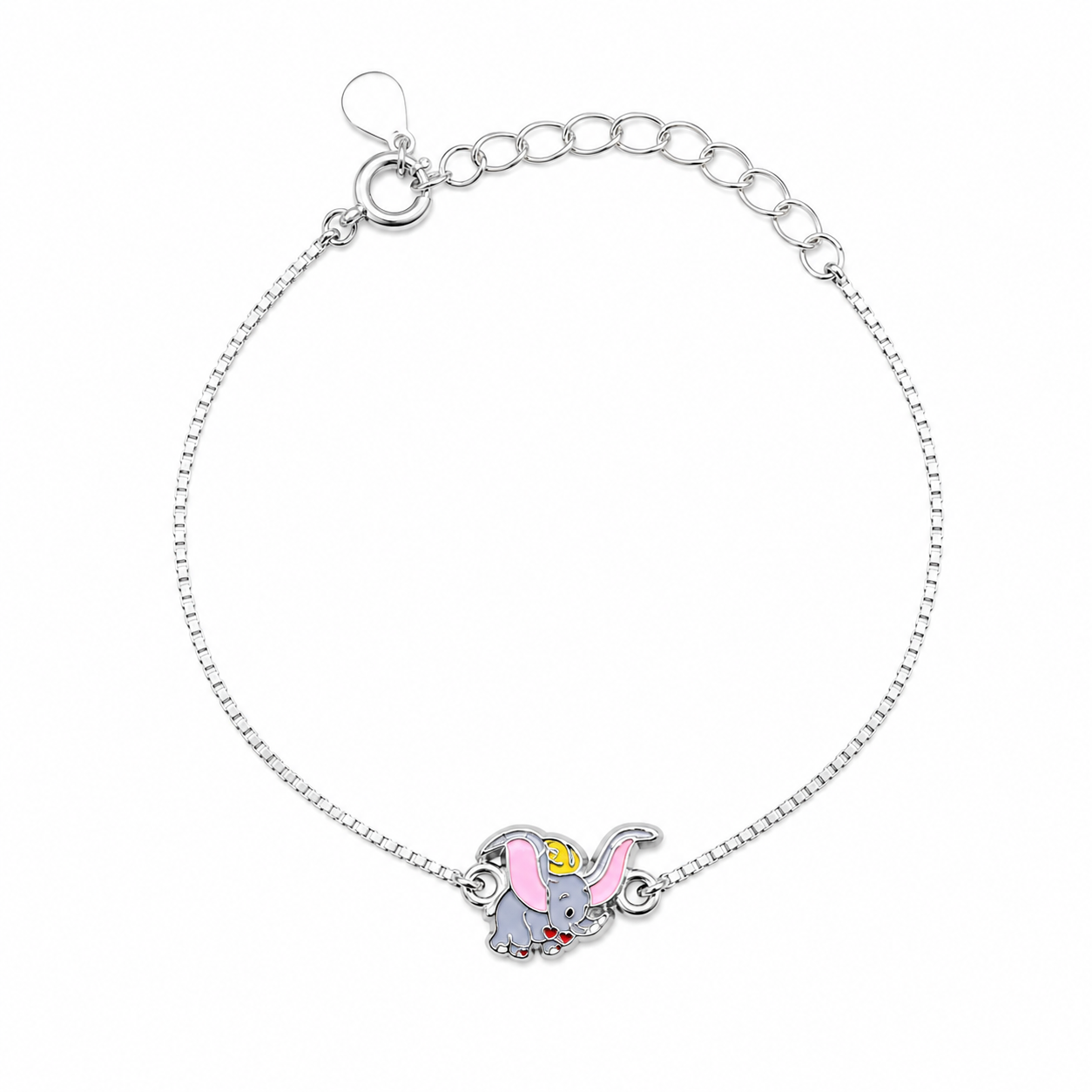 Silver Little Elephant Charm Bracelet