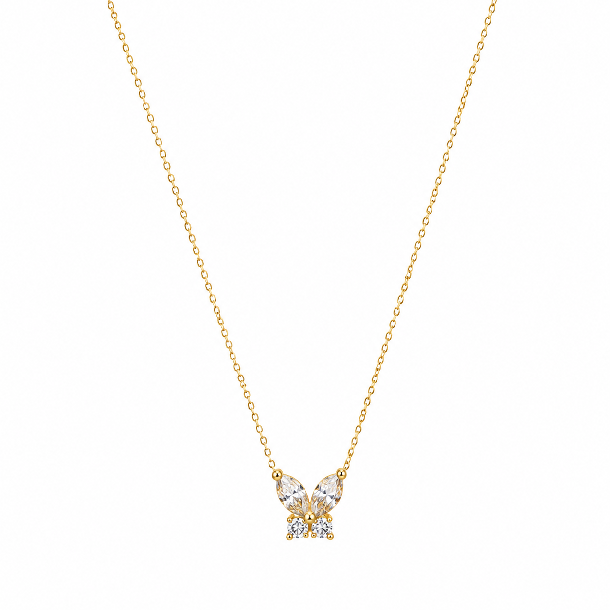 Demi Fine Butterfly CZ Pendant Necklace