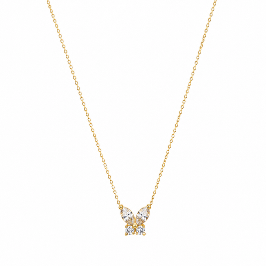 Demi Fine Butterfly CZ Pendant Necklace