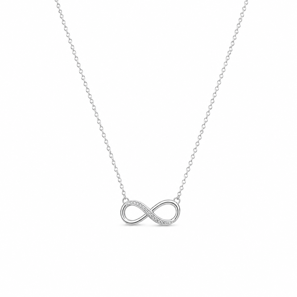 Silver Infinity Spark Necklace