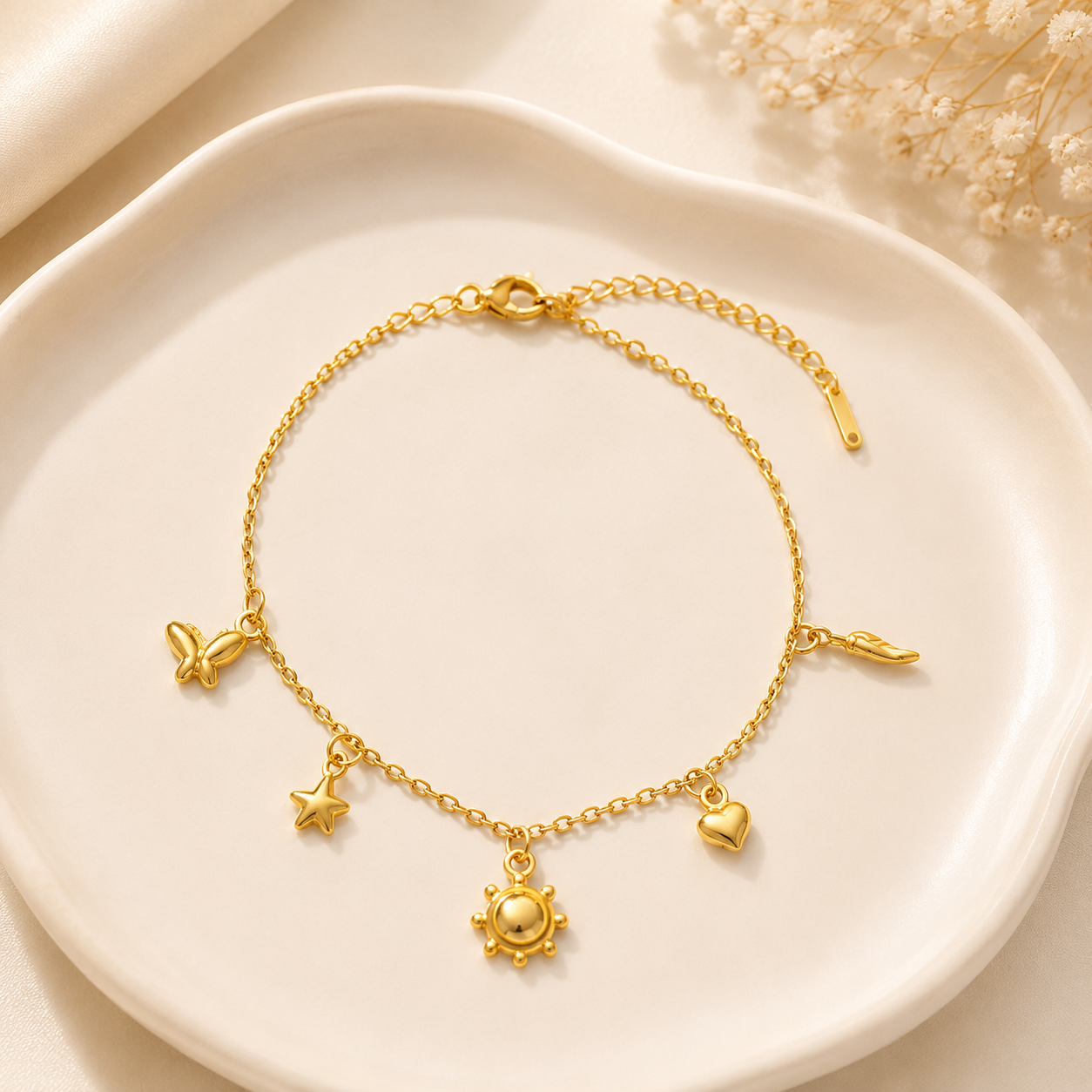 Demi Fine Sun & Stars Charm Bracelet