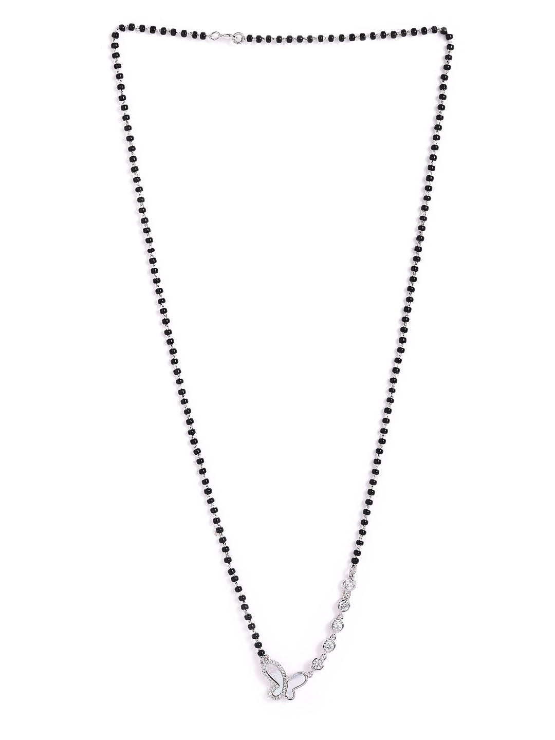 925 Silver Butterfly Pendant Mangalsutra
