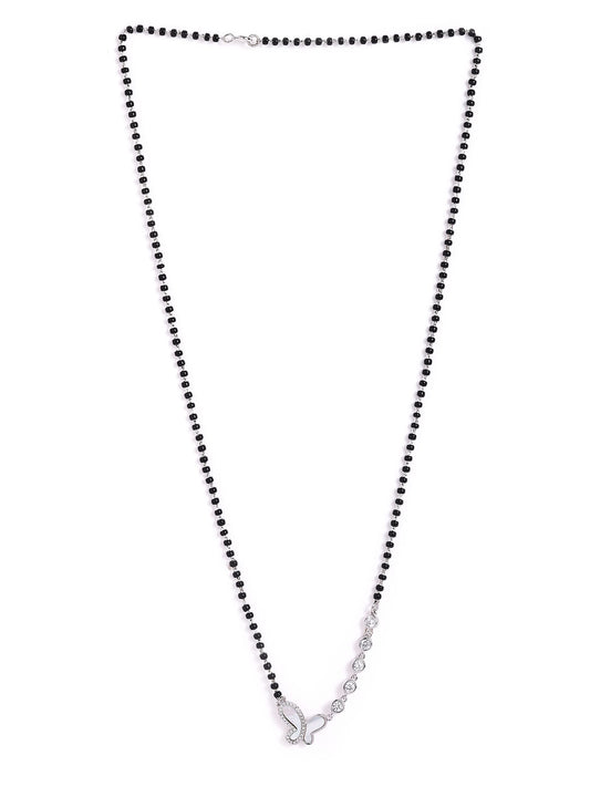 925 Silver Butterfly Pendant Mangalsutra