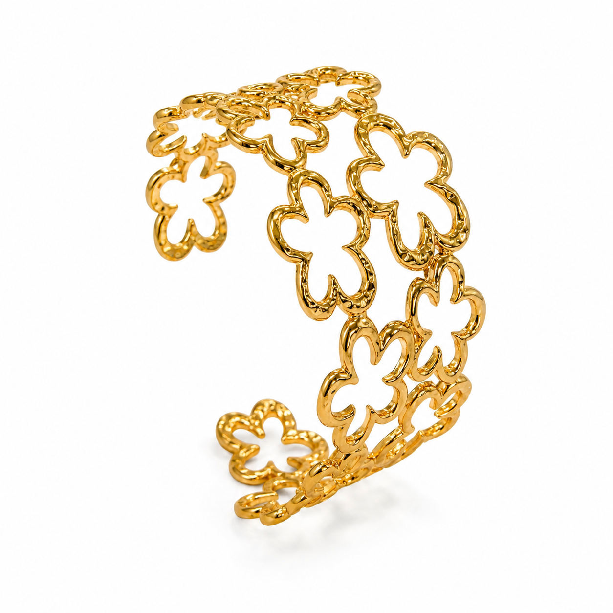 Demi Fine Floral Lattice Cuff Bracelet