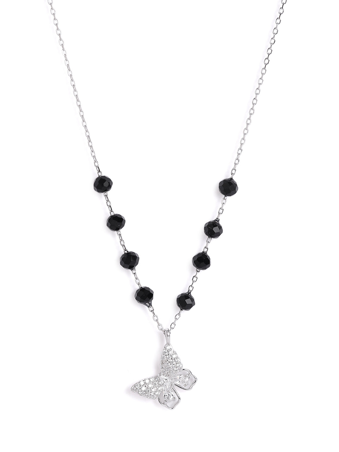 925 sterling silver mangalsutra with black beaded chain