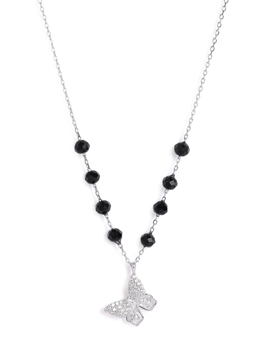 925 sterling silver mangalsutra with black beaded chain