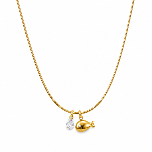 Demi Fine Lucky Fish Charm Necklace