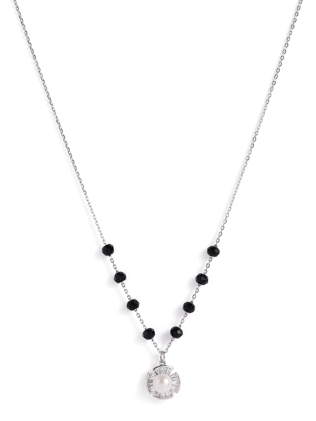 925 sterling silver mangalsutra with black beaded chain