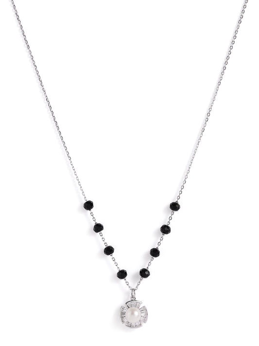 925 sterling silver mangalsutra with black beaded chain