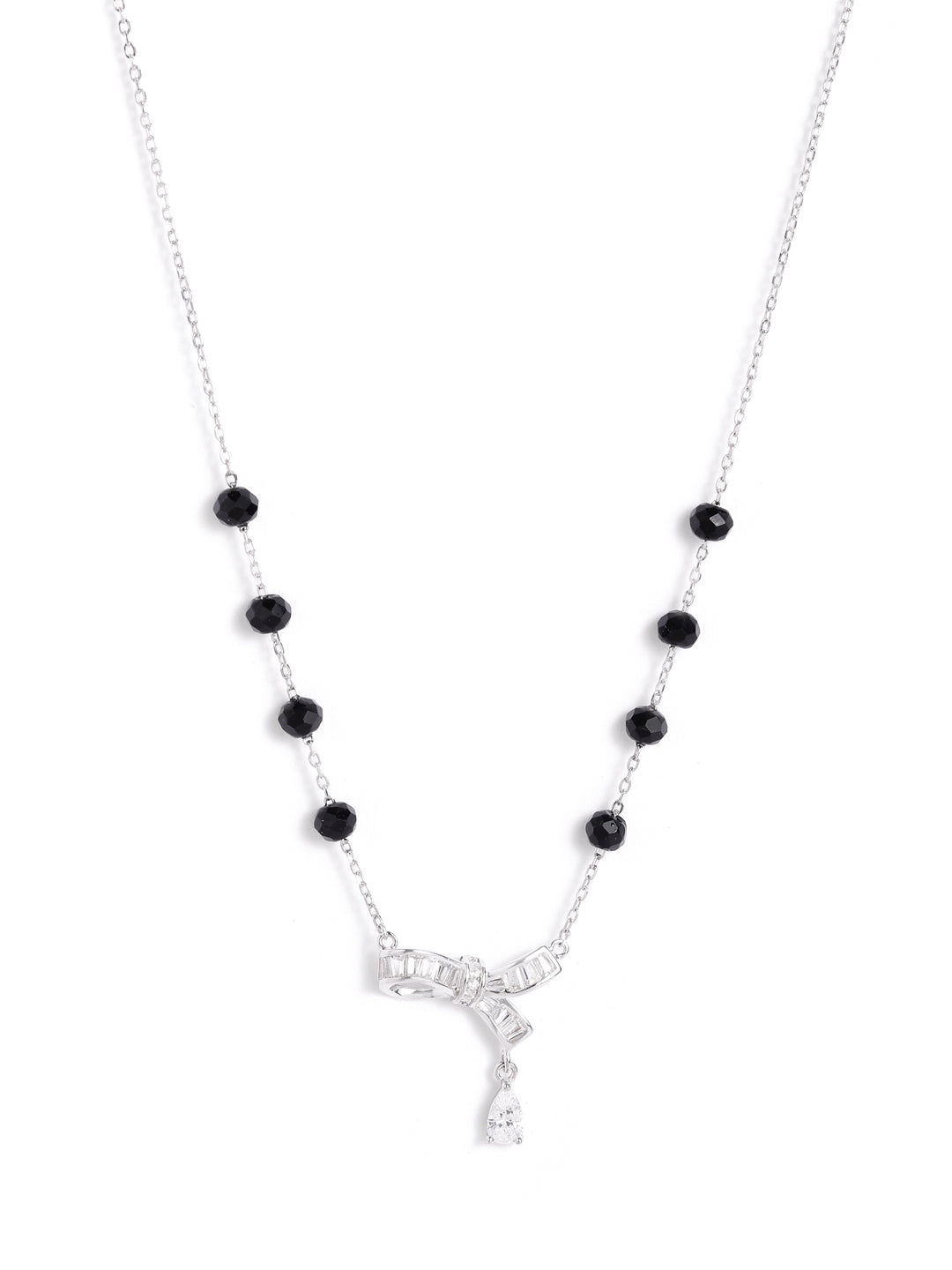 925 sterling silver mangalsutra with black beaded chain