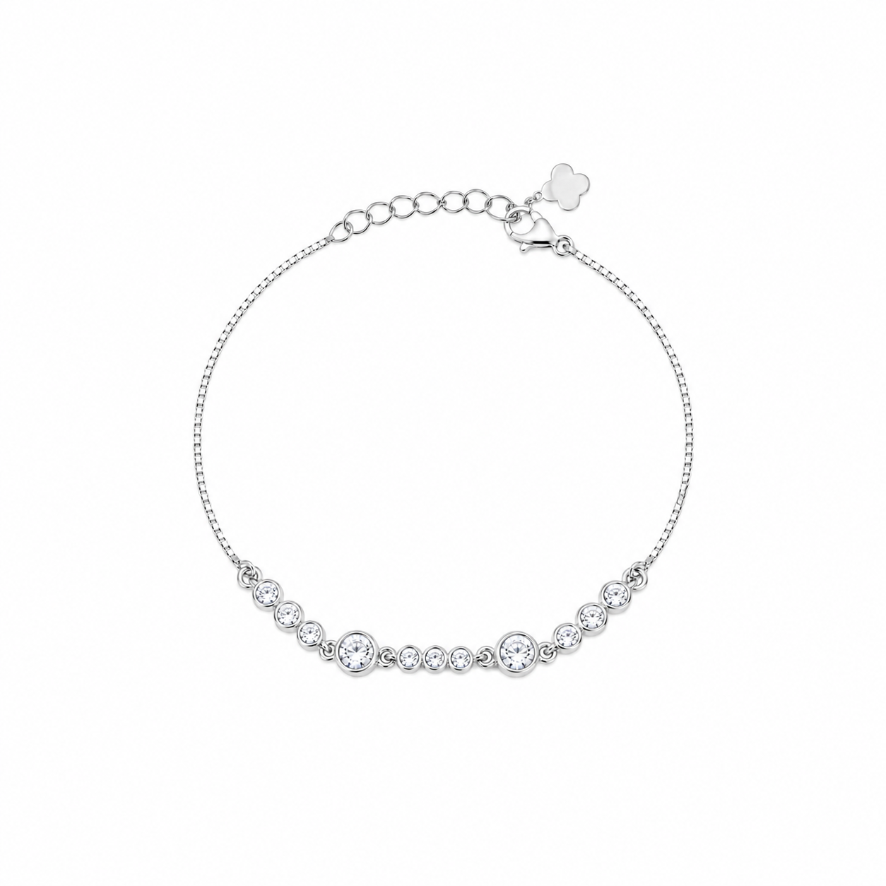 Silver Crystal Line Bracelet