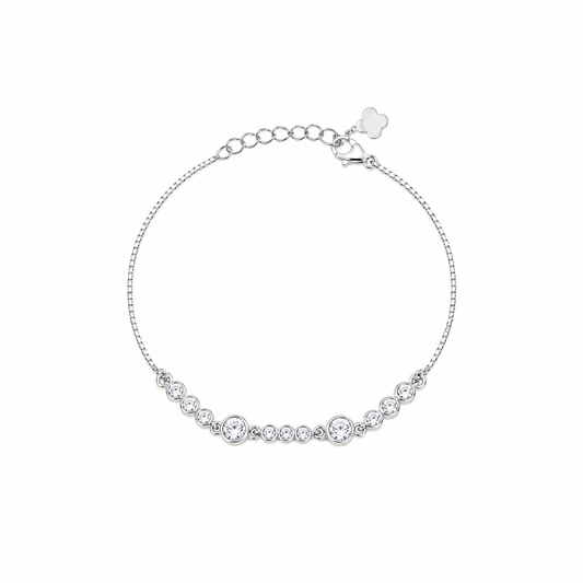 Silver Crystal Line Bracelet