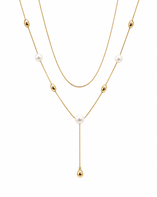 Demi Fine Pearl Layered Drop Necklace