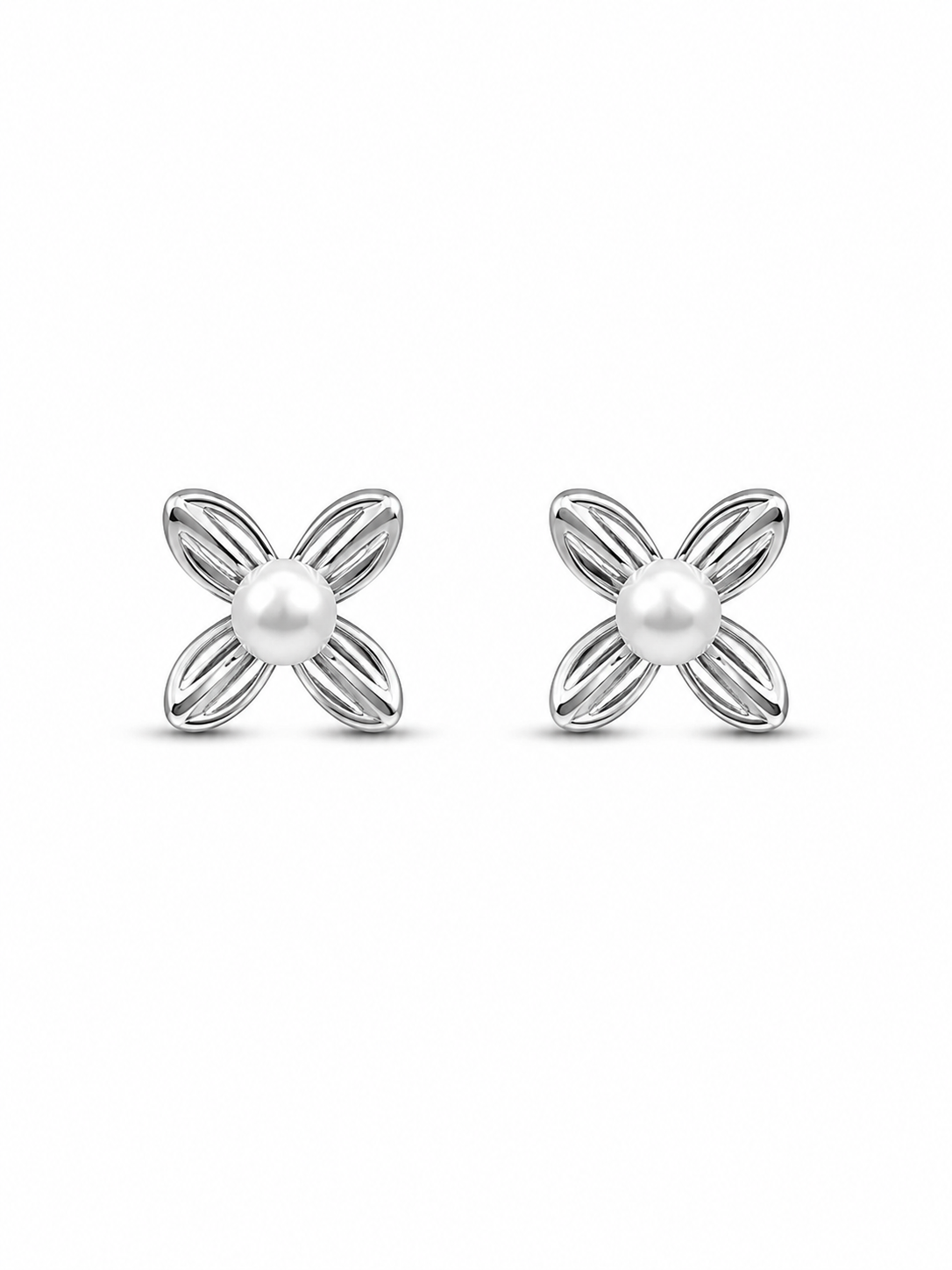 925 Silver Pearl Bloom Studs