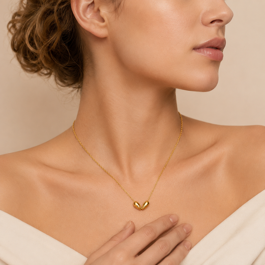 Demi Fine Twin Teardrop Pendant Necklace