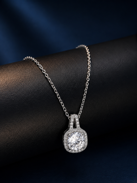 925 Silver Classic Solitaire  Pendant