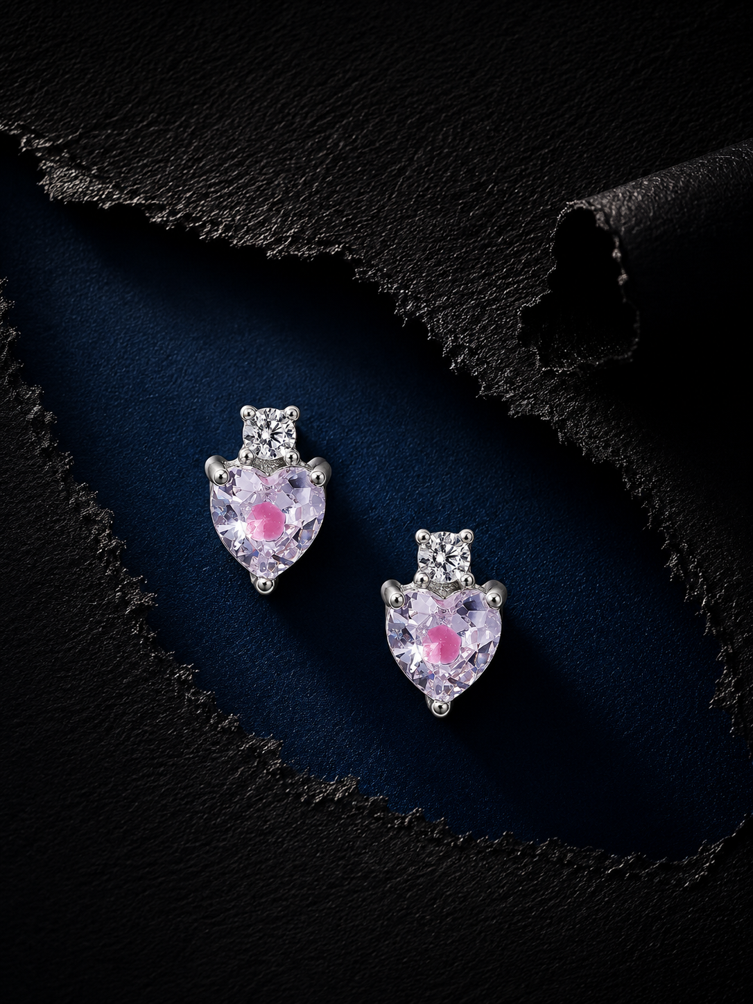 Celeste Heart Glow Studs