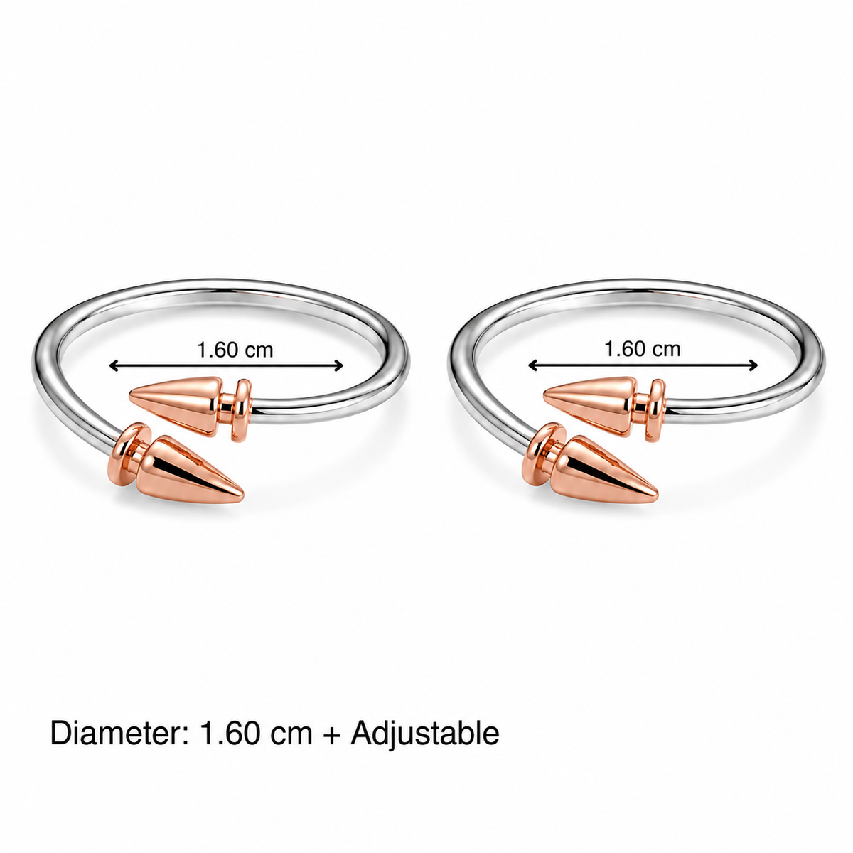 Dual Tone Arrow Toe Ring