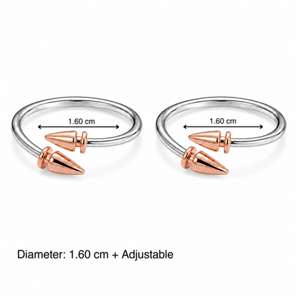 Dual Tone Arrow Toe Ring