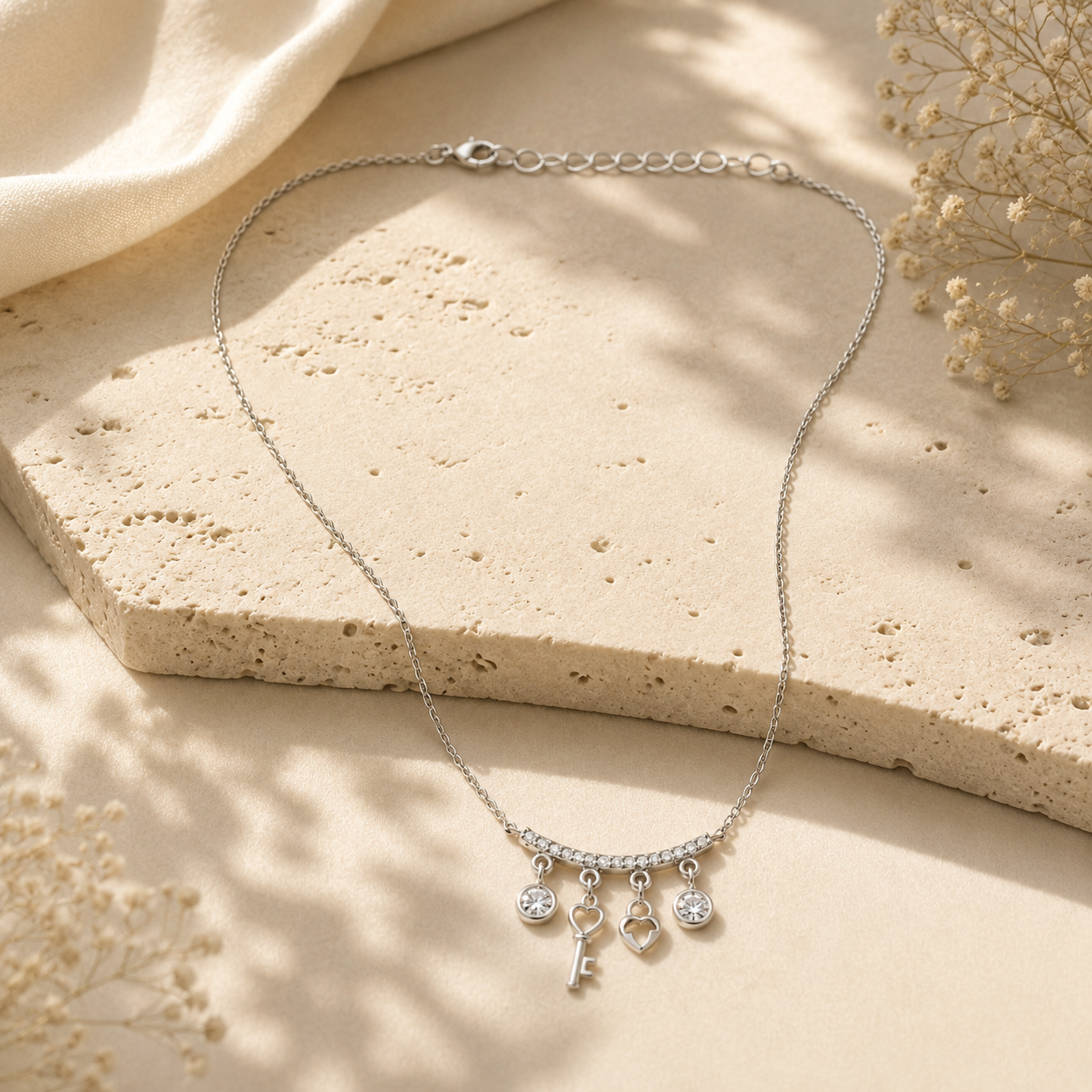 Silver Lucky Charm Necklace