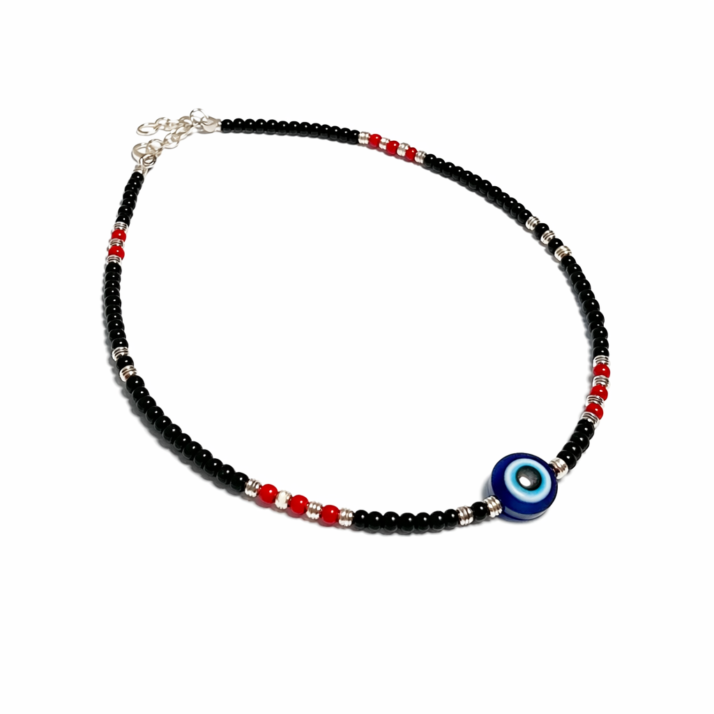 Black & Red Evil Eye Anklet