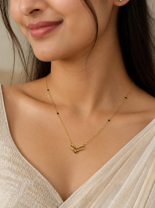 9K Gold Modern Link Mangalsutra