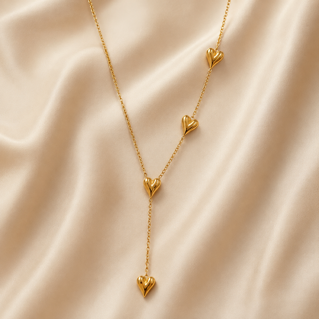 Demi Fine Amour Heart Lariat Necklace