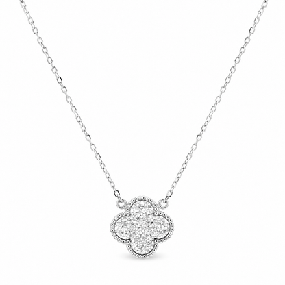 Minimal Flower Silver Pendant