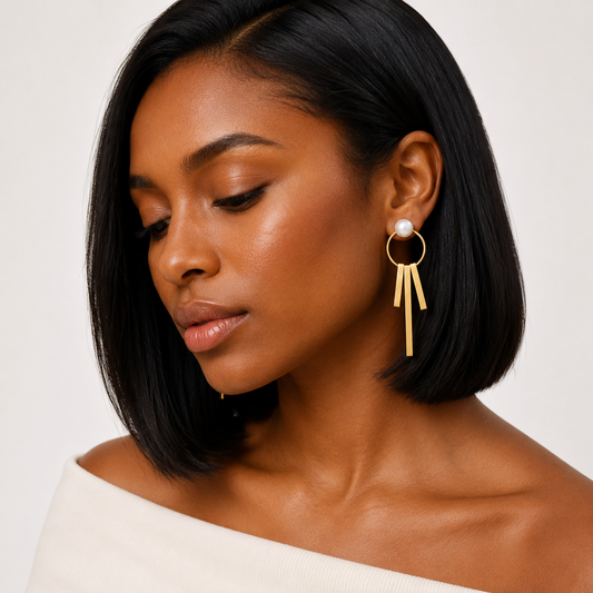 Demi Fine Pearl Tassel Drop Earrings