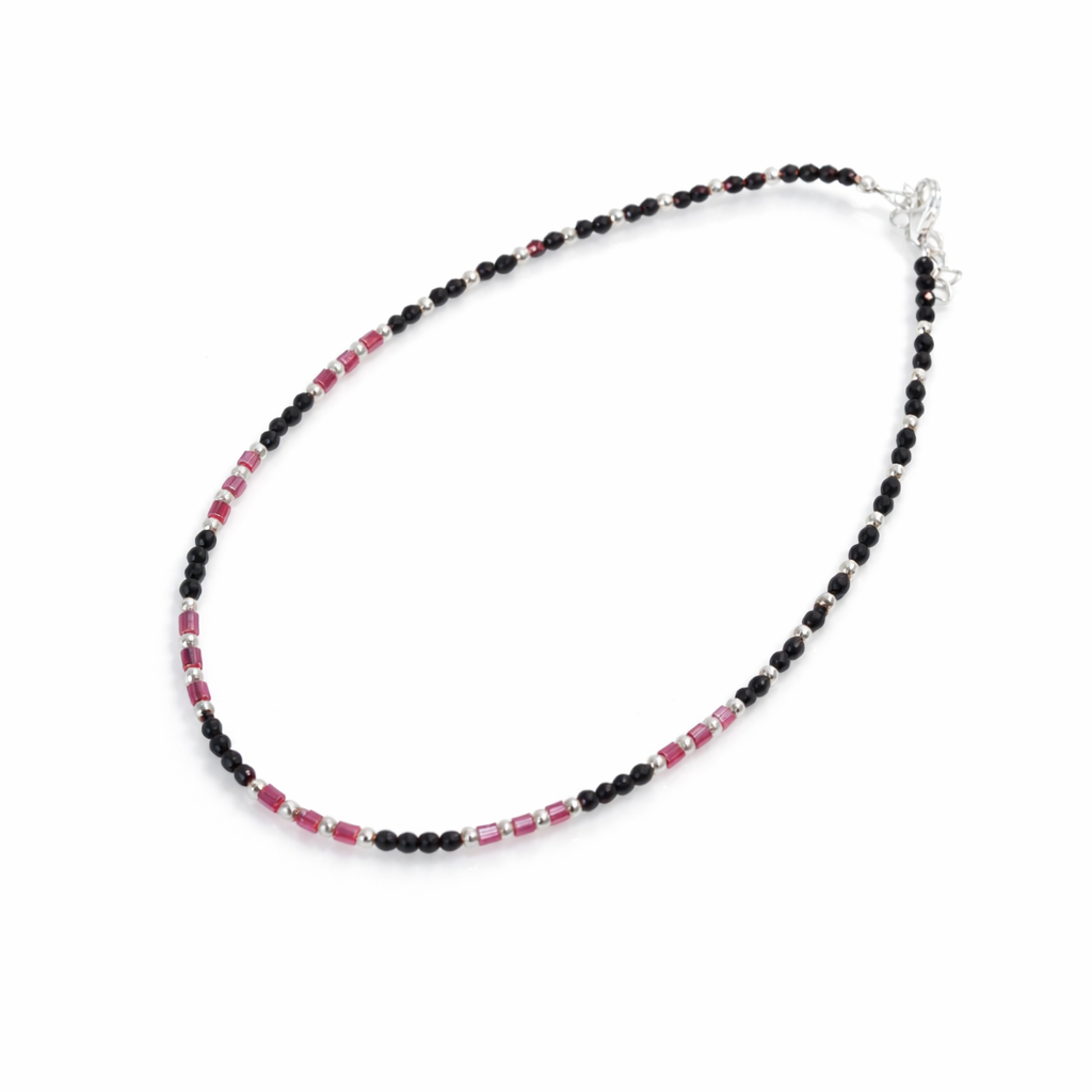 Modern Luxury Soft Pink Accent Beads Anklet