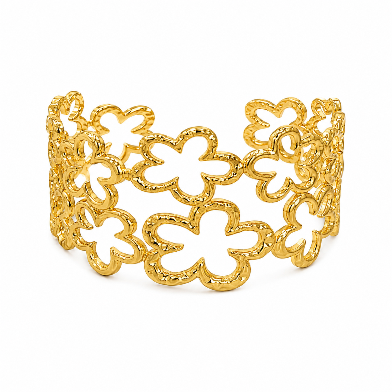 Demi Fine Floral Lattice Cuff Bracelet