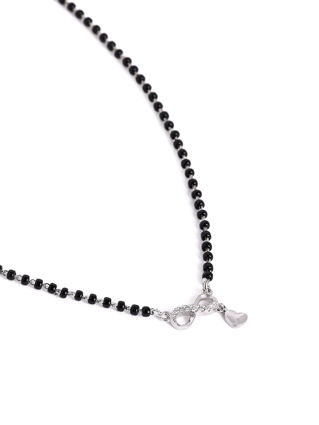 925 sterling silver mangalsutra with black beaded chain