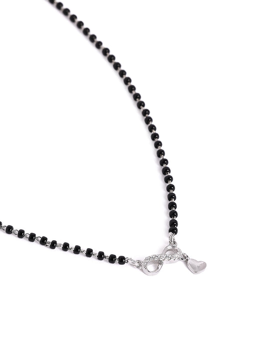 925 sterling silver mangalsutra with black beaded chain