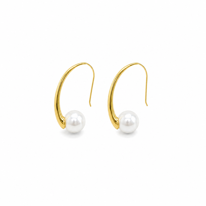 forME by MINOUS Pearl Curve Drop Earrings
