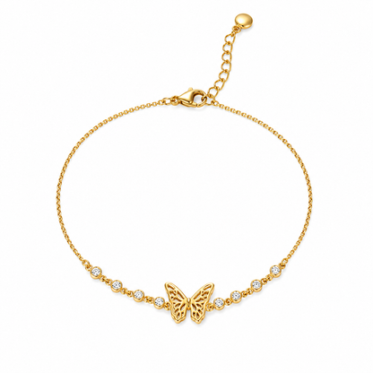 Aurora Butterfly Crystal Anklet