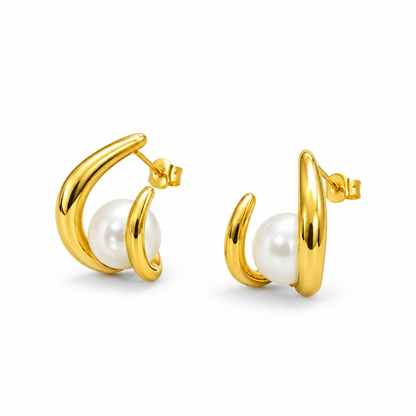 forME by MINOUS Pearl Embrace Hoop Earrings