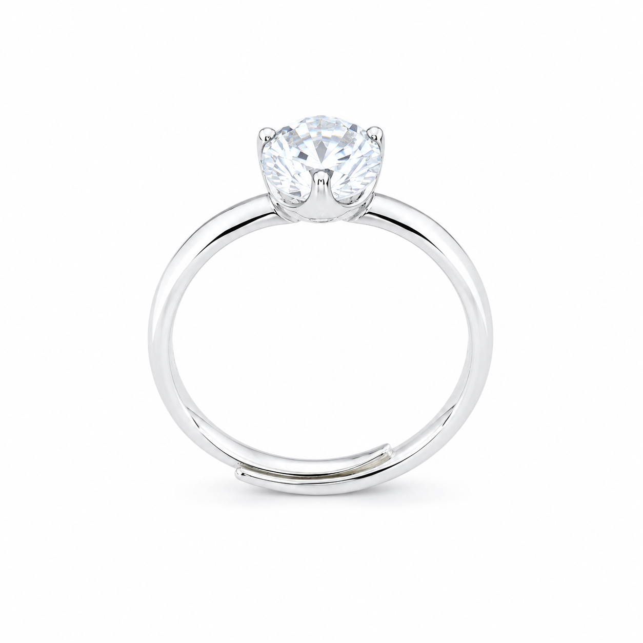 Silver Elegant Solitaire Ring