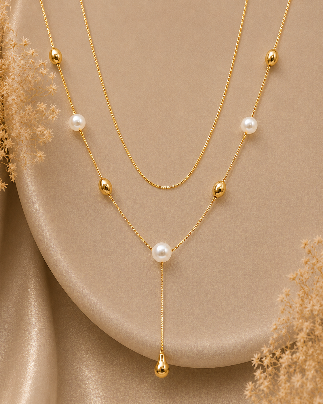 Demi Fine Pearl Layered Drop Necklace